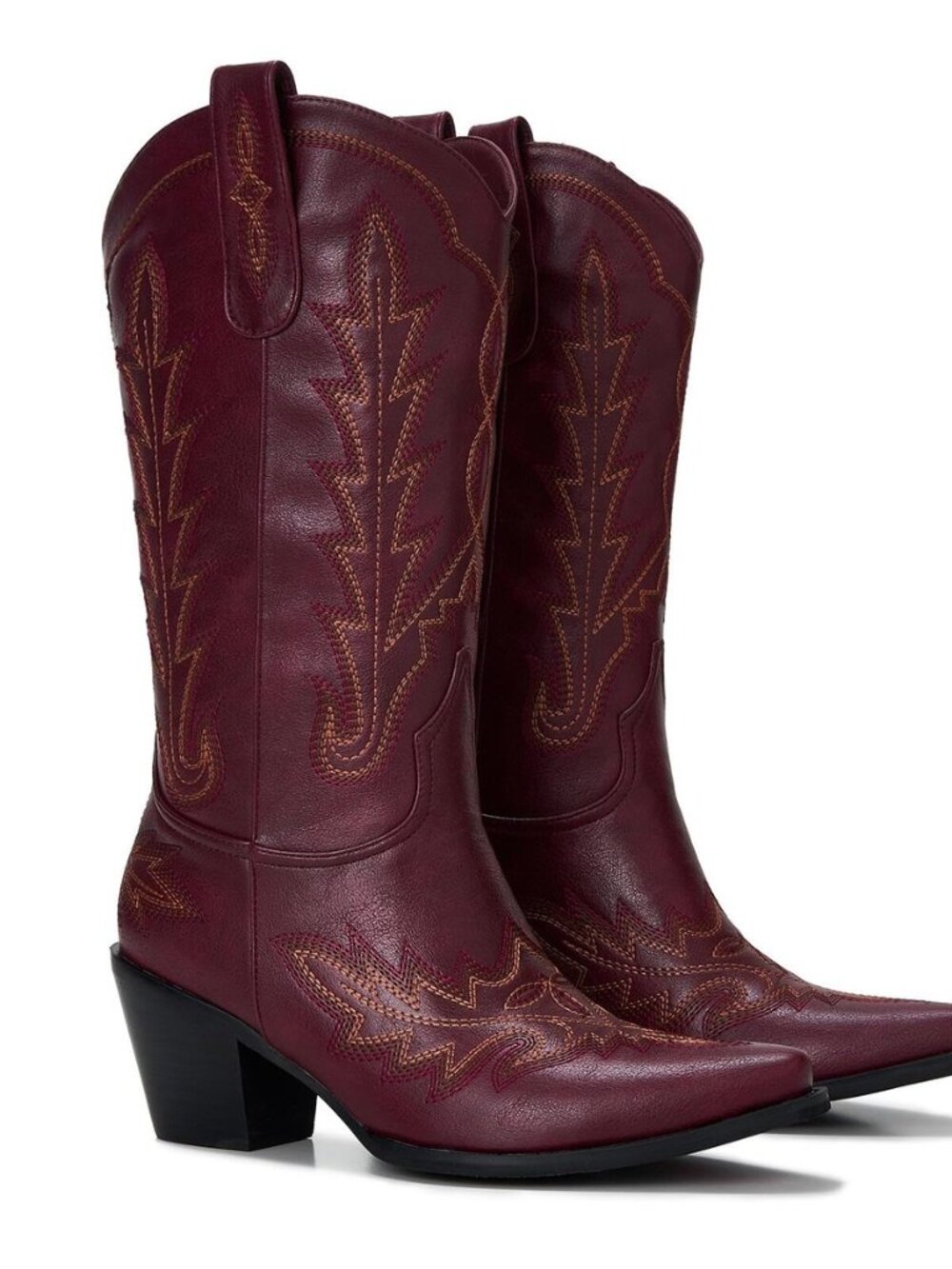 Cowboy Boots For Women - Western Mid-Calf Cowgirl Boots - Snip Toe - 3” Wood